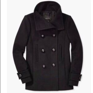 Aritzia T. Babaton Double Breasted Pea Coat Jacket Cashmere Wool Size XXS Womens